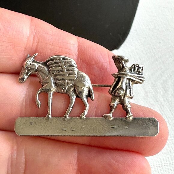 Ramirez 900 Silver Burro Brooch - Picture 4 of 12